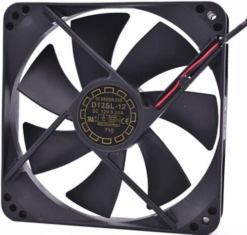 for D12SL-12 12V 0.30A 2000RPM 76.5CFM 19DBA 120X120X25MM 2-Wire Cooling Fan in Saudi Arabia