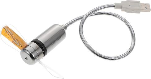TEHAUX 3pcs USB LED على مدار الساعة مروحة مع عرض درجة الحرارة المحمولة مروحة صغيرة معقوفة للمكتب جهاز تبريد يعمل بالطاقة USB للمنزل والمكتب والسفر in Saudi Arabia