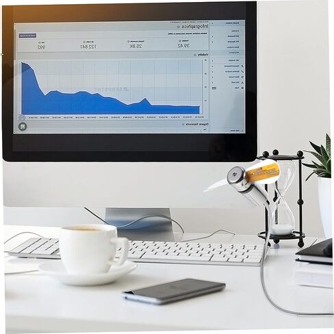 TEHAUX 3pcs USB LED على مدار الساعة مروحة مع عرض درجة الحرارة المحمولة مروحة صغيرة معقوفة للمكتب جهاز تبريد يعمل بالطاقة USB للمنزل والمكتب والسفر in Saudi Arabia