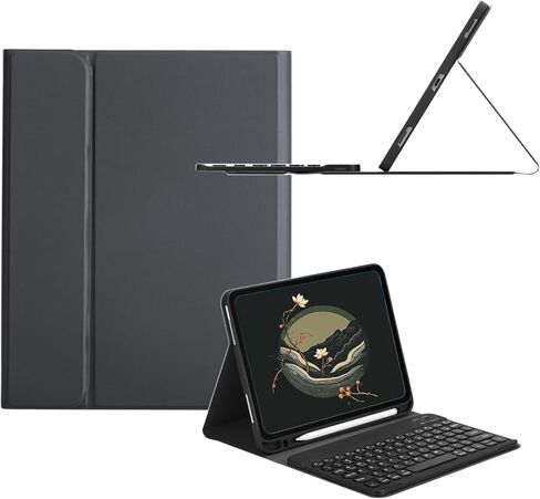 متوافق مع Samsung Galaxy Tab A11 Plus 2025 / A9 Plus 2023 11 بوصة حافظة لوحة مفاتيح بلوتوث مستديرة قابلة للفصل مع حامل قلم رصاص. (وردي، A11Plus / A9 Plus) in Kuwait