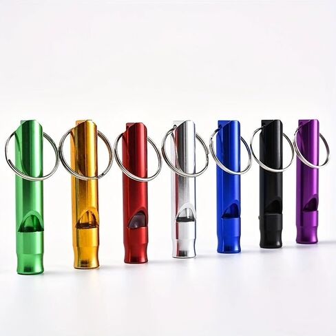 5-Piece Survival Whistle Keychain - Aluminum Alloy for Emergency Signaling in Saudi Arabia