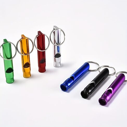 5-Piece Survival Whistle Keychain - Aluminum Alloy for Emergency Signaling in Saudi Arabia