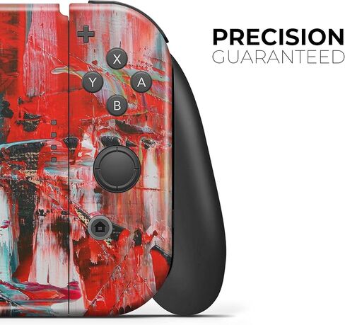 Design Skinz - متوافق مع Nintendo DSi XL - غطاء حماية من الفينيل مقاوم للخدش وقابل للإزالة - لوحة زيتية مجردة باللونين الأحمر والأزرق in Saudi Arabia