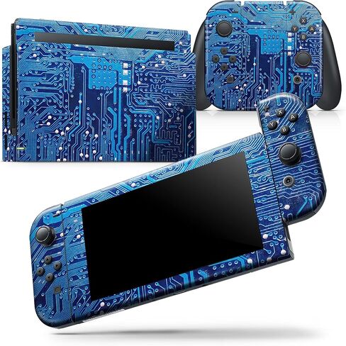 Design Skinz - Compatible with Nintendo DSi XL - Skin Decal Protective Scratch-Resistant Removable Vinyl Wrap Cover - Blue Circuit Board V1 in Saudi Arabia