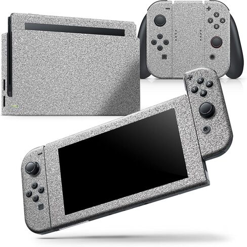 Design Skinz - Compatible with Nintendo DSi XL - Skin Decal Protective Scratch-Resistant Removable Vinyl Wrap Cover - Sparkling Silver Ultra Metallic Glitter in Saudi Arabia