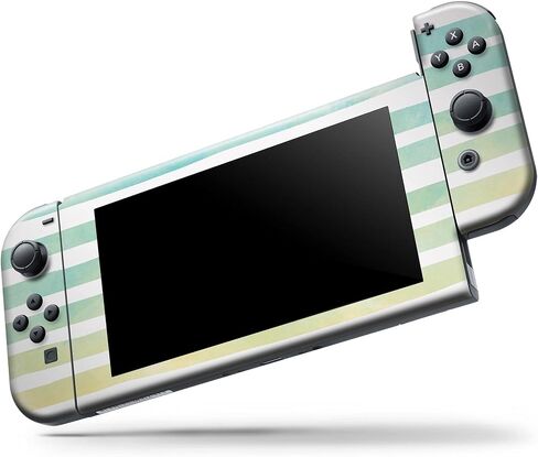 Design Skinz - Compatible with Nintendo DSi XL - Skin Decal Protective Scratch-Resistant Removable Vinyl Wrap Cover - Green Watercolor Ombre Stripes in Saudi Arabia