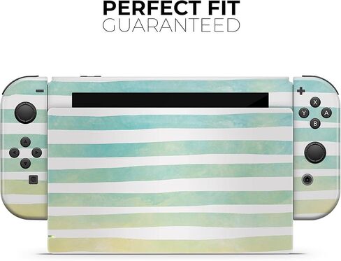 Design Skinz - Compatible with Nintendo DSi XL - Skin Decal Protective Scratch-Resistant Removable Vinyl Wrap Cover - Green Watercolor Ombre Stripes in Saudi Arabia