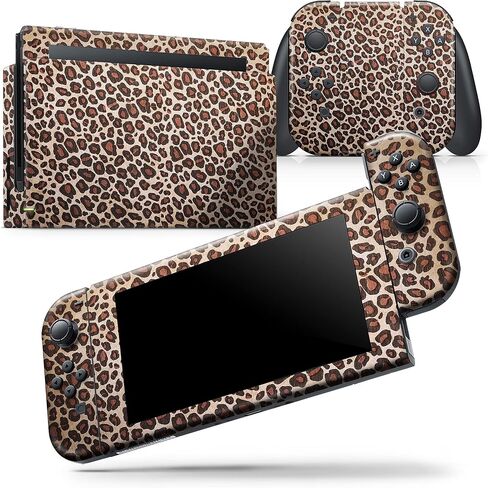 Design Skinz - Compatible with Nintendo Switch Dock Only - Skin Decal Protective Scratch-Resistant Removable Vinyl Wrap Cover - Vibrant Cheetah Animal Print V3 in Saudi Arabia