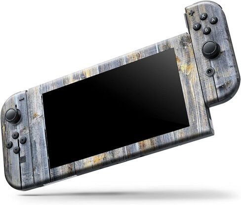 Design Skinz - Compatible with Nintendo Switch Joy-Con Only - Skin Decal Protective Scratch-Resistant Removable Vinyl Wrap Cover - Vintage Wooden Planks with Yellow Paint in Saudi Arabia