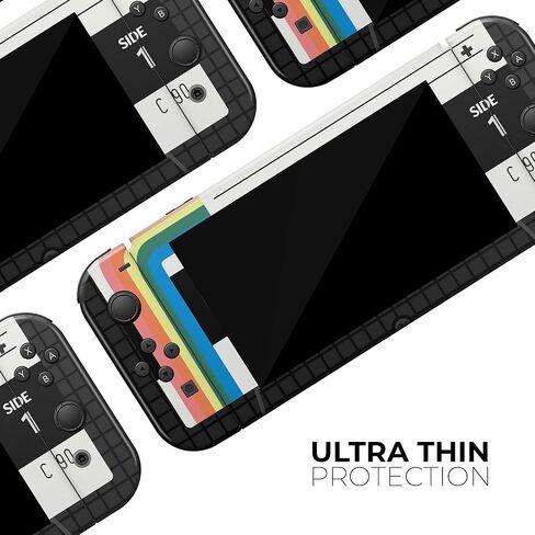 Design Skinz - Compatible with Nintendo Switch Console Bundle - Skin Decal Protective Scratch-Resistant Removable Vinyl Wrap Cover - Vintage Retro Audio Cassette Tape V1 in Saudi Arabia