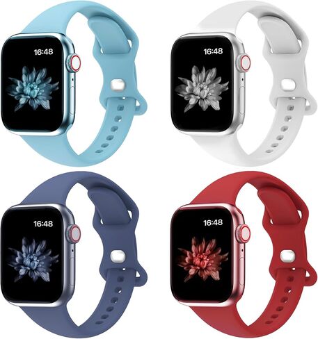 Sport Watch Band Silicone Compatible with Apple Watch Band for Women 38mm 40mm 41mm 42mm 44mm 45mm 49mm 46mm, iWatch Bands for Women Men, Silicone Watch Strap for Series 10 9 Ultra 8 7 6 5 4 3 2 1 SE in Saudi Arabia