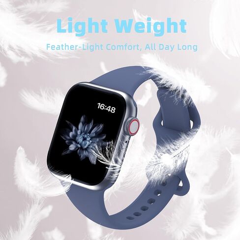 Sport Watch Band Silicone Compatible with Apple Watch Band for Women 38mm 40mm 41mm 42mm 44mm 45mm 49mm 46mm, iWatch Bands for Women Men, Silicone Watch Strap for Series 10 9 Ultra 8 7 6 5 4 3 2 1 SE in Saudi Arabia