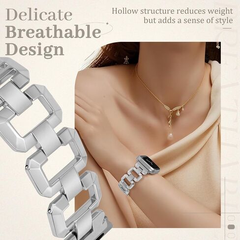 JR.DM Gold Watch Band for Women Compatible with Apple Watch 38mm 40mm 41mm 42mm 44mm 45mm 46mm 49mm Dainty Dressy Bracelet Designer Metal Chain Strap for iWatch Series 11/10/9/8/7/6/5/4/SE/3/2/1 Ultra in Saudi Arabia