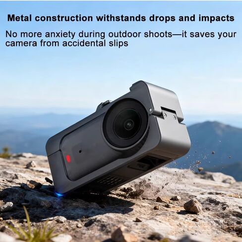 قفص حماية معدني بالكامل لكاميرا DJI Osmo Nano لميكروفون DJI مع 1/4"-20 فتحة ملولبة/حامل حذاء بارد يتصاعد محول توسيع متعدد لاحتياجات الاتصال الإضافية (مجموعة قفص أرنب معدني) in Saudi Arabia