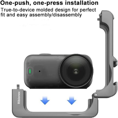 قفص حماية معدني بالكامل لكاميرا DJI Osmo Nano لميكروفون DJI مع 1/4"-20 فتحة ملولبة/حامل حذاء بارد يتصاعد محول توسيع متعدد لاحتياجات الاتصال الإضافية (مجموعة قفص أرنب معدني) in Saudi Arabia