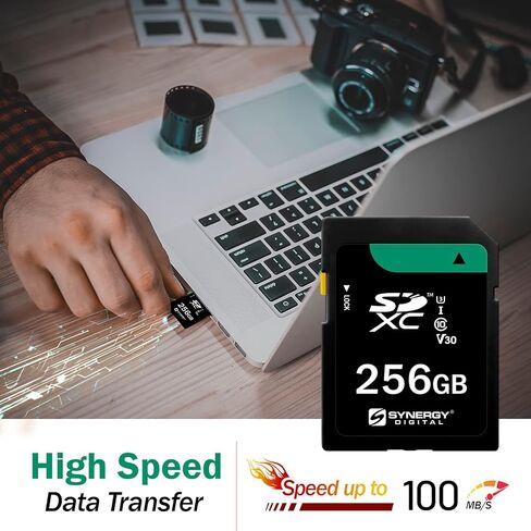 بطاقة ذاكرة الكاميرا الرقمية Synergy، متوافقة مع كاميرا Kodak PIXPRO AZ255 الرقمية، بطاقة ذاكرة رقمية آمنة سعة 256 جيجابايت (SDXC) فئة 10 ذات سعة قصوى in Saudi Arabia