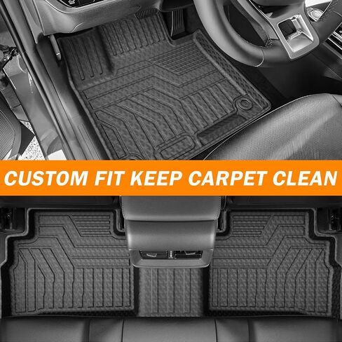 حصيرة Kust Floor for 2020-2025 Subaru Outback ، جميع شحنات الطقس حامي المقعد الخلفي TPE Rubber Rubber Trunk Liner High High ، حصيرة كاملة مجموعة من 6 in Saudi Arabia