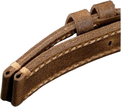 HMFang Handmade Leather Watchband 20 21 22 23 24 26MM Folded In Half To Make Soft Top Layer Leather Strap Retro Style Compatible With PAM111 in Saudi Arabia
