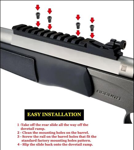 Gotical Adjustable Peep Sight for CVA Optima, Kodiak, Wolf, and Accura Old and Newer Hole Pattern with Scope Picatinny Rail Mount Base, Aluminum Housing 6 pcs Mounting Screws in Saudi Arabia