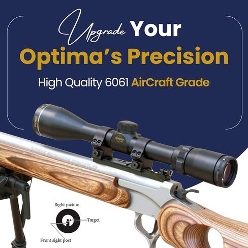 Gotical Adjustable Peep Sight for CVA Optima, Kodiak, Wolf, and Accura Old and Newer Hole Pattern with Scope Picatinny Rail Mount Base, Aluminum Housing 6 pcs Mounting Screws in Saudi Arabia