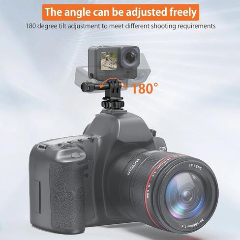 AC24 Sports Camera Cold Shoe Mount Adapter 180° Adjustable with 1/4 Inch Screw Hole Tripod Mount Replacement for GoPro Hero 12/11/10/9/8 in Saudi Arabia