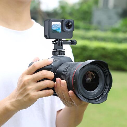AC24 Sports Camera Cold Shoe Mount Adapter 180° Adjustable with 1/4 Inch Screw Hole Tripod Mount Replacement for GoPro Hero 12/11/10/9/8 in Saudi Arabia