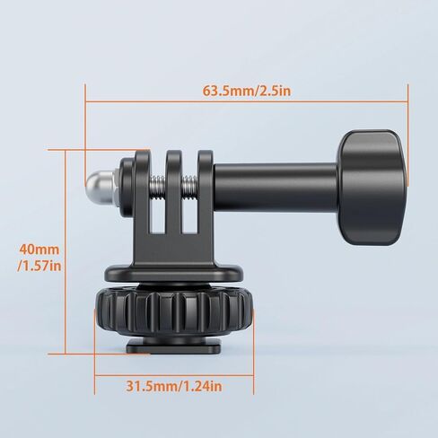 AC24 Sports Camera Cold Shoe Mount Adapter 180° Adjustable with 1/4 Inch Screw Hole Tripod Mount Replacement for GoPro Hero 12/11/10/9/8 in Saudi Arabia