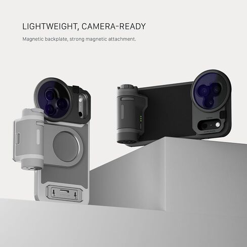 Tilta Khronos Lite Case Compatible with iPhone 17 Air | Lightweight Protective Cage Design | Magnetic Mount for SSDs | Power Banks | Cooling Fans | Integrated Kickstand Support – Light Gray in Saudi Arabia
