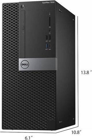 Dell Optiplex 7050 Mini Tower PC Desktop Computer, Windows 11 Pro, 16GB RAM, 256GB SSD, Core i7-7700, USB WiFi+BT, Keyboard, Mouse, No DVD(Renewed) in Saudi Arabia