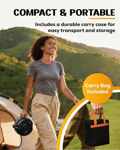 Propane 2-Burner Camping Stove with Windscreen, Portable& Foldable Camping Stoves with Carry Bag, 20000 BTU Camp Stove with Adjustable Burners& Piezo Ignition for Camping& Outdoor (Black) in Saudi Arabia
