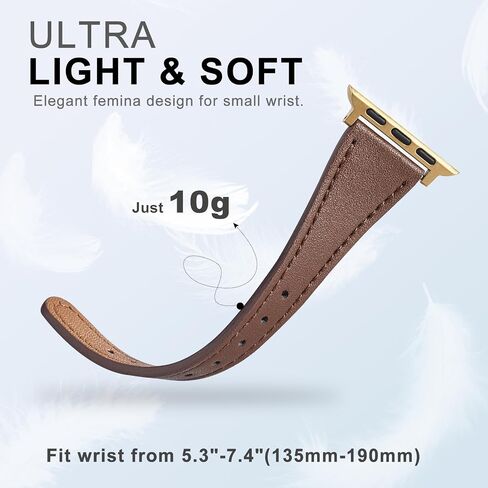 Leather Bands Compatible with Apple Watch Band for Women 38mm 40mm 41mm 42mm 44mm 45mm 46mm 49mm, Slim Strap Wristband for iWatch Series SE SE2 Series 10 9 8 7 6 5 4 3 2 1 in Saudi Arabia