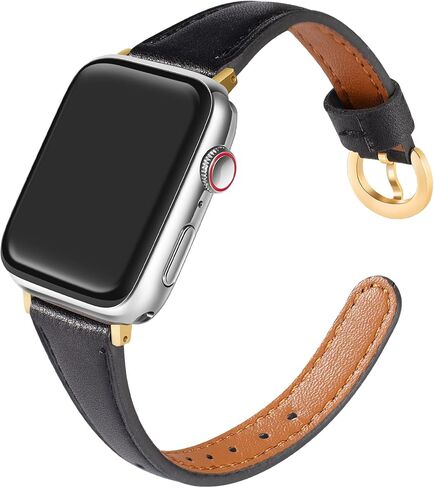 Leather Bands Compatible with Apple Watch Band for Women 38mm 40mm 41mm 42mm 44mm 45mm 46mm 49mm, Slim Strap Wristband for iWatch Series SE SE2 Series 10 9 8 7 6 5 4 3 2 1 in Saudi Arabia