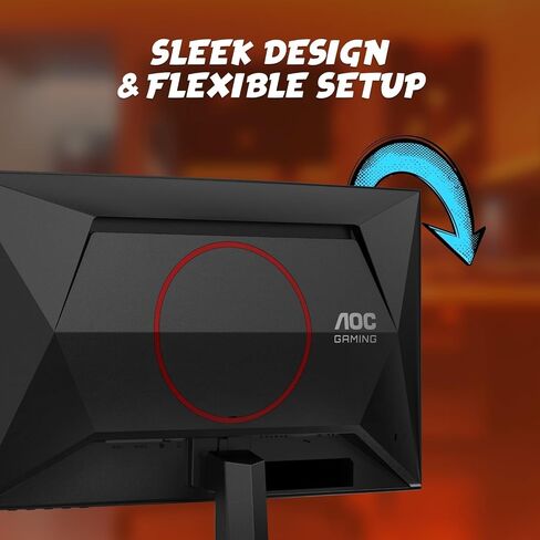 AOC C24G42E 24" Curved 1500R Frameless Ultra-Fast Gaming Monitor, FHD 1080p, 180Hz 0.5ms MPRT, HDMI 2.0 x2, Display Port x1, HDR, Speakers 2W x2, 3-Year Zero-Bright-Dot (Renewed) in Saudi Arabia
