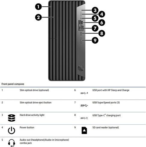 HP ProDesk 600 G6 Microtower Desktop Computer PC, Intel Core i5-10500, 512GB SSD, 16GB RAM, Keyboard, Mouse, DisplayPort, WiFi, Windows 11 Pro (Renewed) in Kuwait