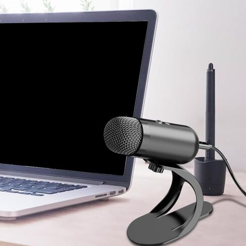 Bewinner USB Computer Microphone, 360 Omnidirectional Sound Condenser Microphone with Stand and Indicator Light for Podcast & Singing & Streaming in Saudi Arabia