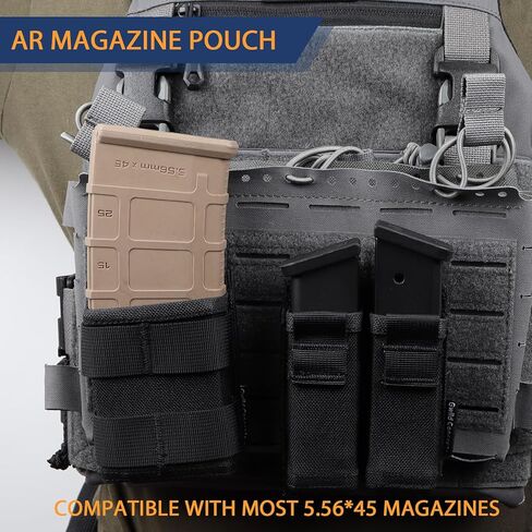 5.56 Mag Pouch - حقيبة MOLLE Mag Pouch واحدة وحامل ماج لمجلة AR مع إدراج Mag ومتوافق مع MOLLE in Kuwait