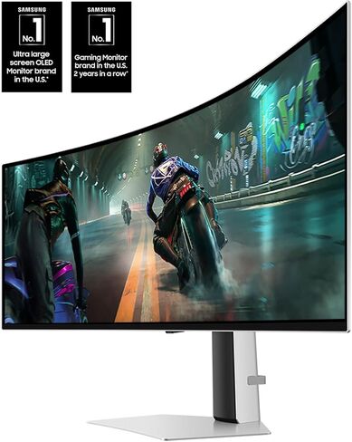 شاشة الألعاب المنحنية Samsung LS49DG910SNXZA مقاس 49 بوصة Odyssey Dual QHD 144 هرتز مع خطة حماية العنبر لمدة 5 سنوات (2024) in Kuwait