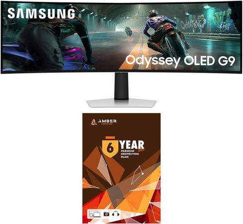 شاشة الألعاب المنحنية Samsung LS49DG910SNXZA مقاس 49 بوصة Odyssey Dual QHD 144 هرتز مع خطة حماية العنبر لمدة 5 سنوات (2024) in Kuwait