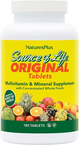 NaturesPlus Source of Life - 90 Tablets - Multivitamin & Mineral Supplement - Supports Natural Energy & Overall Well-Being - Gluten Free, Vegetarian - 30 Total Servings in Kuwait