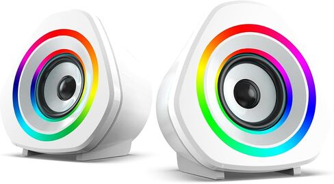 مجموعة مكبرات صوت منزلية مكتبية للكمبيوتر الشخصي 3.5 ملم مكبرات صوت سلكية تعمل بمنفذ USB صندوق الصوت مع RGB الغلاف الجوي s in Kuwait