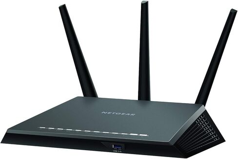 NETGEAR Nighthawk Smart WiFi Router (R7000) - AC1900 Wireless Speed (up to 1900 Mbps) | Up to 1800 sq ft Coverage & 30 Devices | 4 x 1G Ethernet and 2 USB Ports | Armor Security in Saudi Arabia