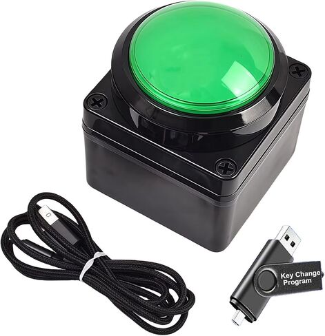 Programmable USB Macro Keyboard, Major Policy Decision Button, One Handed Programmable Setting & Game Switch Control Keyboard, U Flash Disk with Customized Program, Default Enter Function, Green in Saudi Arabia