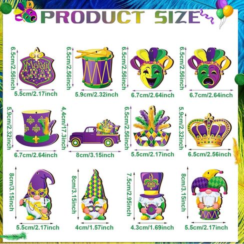 36 Pcs St. Patrick's Day Wooden Ornaments Green Shamrock Gnome Gold Coin Wood Cutouts St. Patrick's Day Hanging Ornaments Wooden Hanging Craft Ornaments for St. Patrick's Day Holiday Party in Saudi Arabia