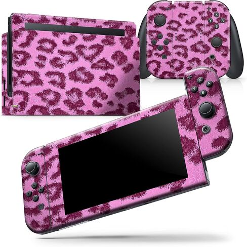 Design Skinz Compatible with Nintendo DSi XL Skin Decal Protective Scratch-Resistant Removable Vinyl Wrap Cover - Neon Pink Cheetah Animal Print in Saudi Arabia
