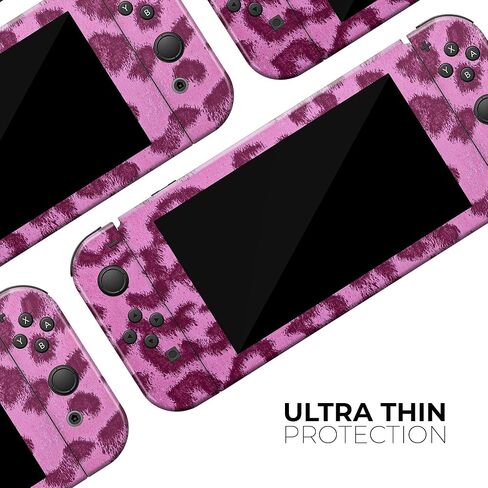 Design Skinz Compatible with Nintendo DSi XL Skin Decal Protective Scratch-Resistant Removable Vinyl Wrap Cover - Neon Pink Cheetah Animal Print in Saudi Arabia