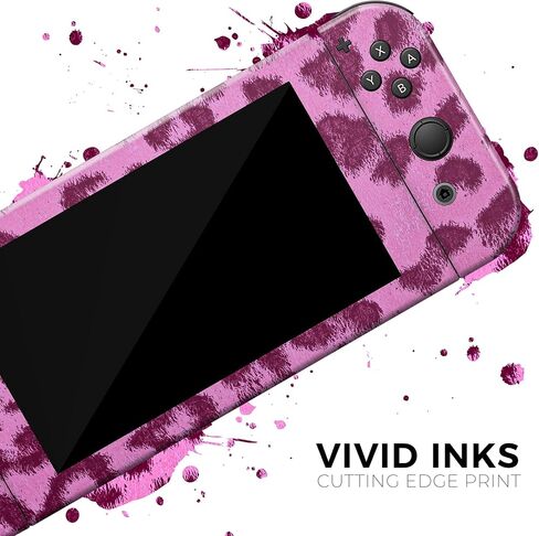 Design Skinz Compatible with Nintendo DSi XL Skin Decal Protective Scratch-Resistant Removable Vinyl Wrap Cover - Neon Pink Cheetah Animal Print in Saudi Arabia