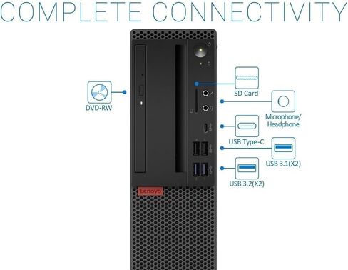 Lenovo ThinkCentre M720S SFF Desktop Computer PC, Intel Core 8th Gen 3.1GHz, 16GB RAM, 512GB SSD, Wired Keyboard and Mouse, VGA, DisplayPort, Windows 11 Pro (Renewed) in Saudi Arabia
