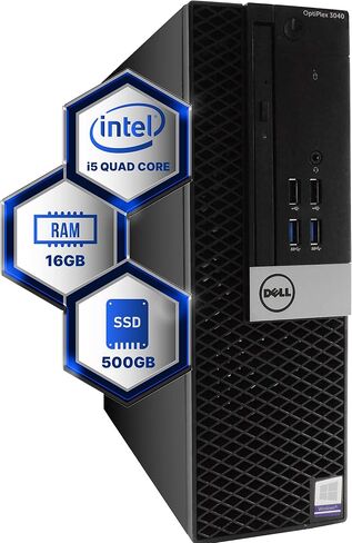Dell Optiplex 6th Generation Desktop Computer | Quad Core Intel i5 (3.2) | 16GB DDR3 RAM | 500GB SSD Solid State | Windows 11 Professional | Home or Office PC (Renewed) in Saudi Arabia