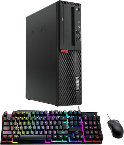 كمبيوتر مكتبي Lenovo ThinkCentre M710S SFF، ويندوز 11 برو، Intel 6100 3.7 جيجا هرتز، ذاكرة الوصول العشوائي DDR4 8 جيجا، 256 جيجا SSD، لوحة مفاتيح وماوس، واي فاي (متجدد) in Saudi Arabia