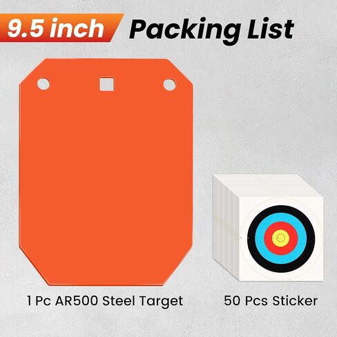 RED O AR500 Steel Gong Target, 2/5" Thickness, Hanging Shooting Target for Rifles Pistols & Shotguns, with 50 Pcs Splash Stickers in Saudi Arabia